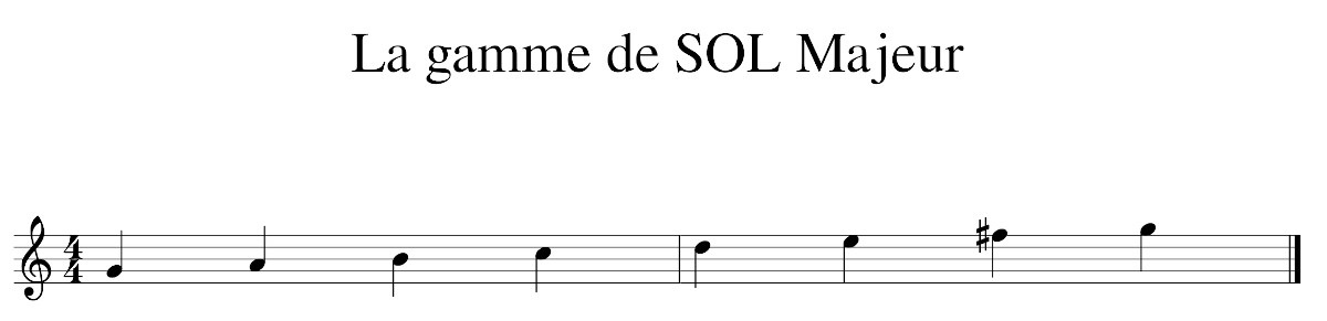 La gamme de SOL Majeur
