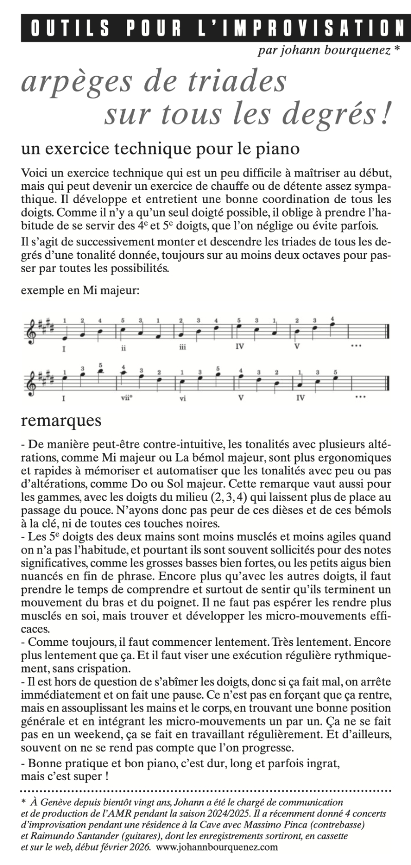 Arpèges de triades - partition complète