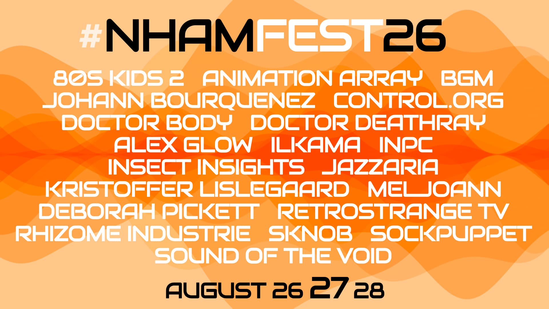 NHAM Festival 2026 - line-up poster